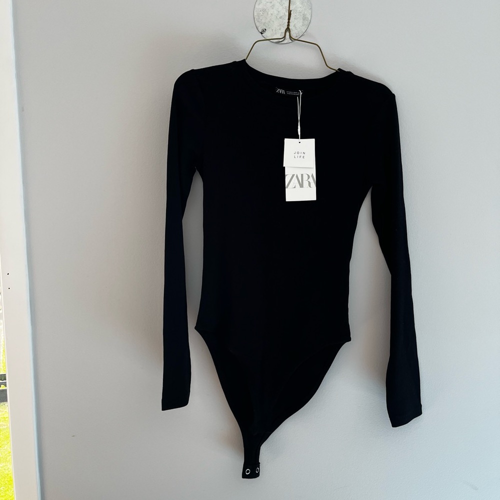 Zara Elegant Black Bodysuit